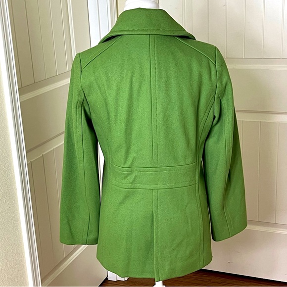 J. Crew Women’s Pea Coat Hotsell Size S Green Classic Preppy Timeless Winter - Picture 5 of 12